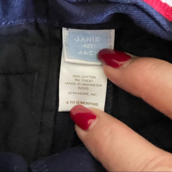 Janie and Jack Navy Belted pants size 6-12 months - Picture 4 of 4